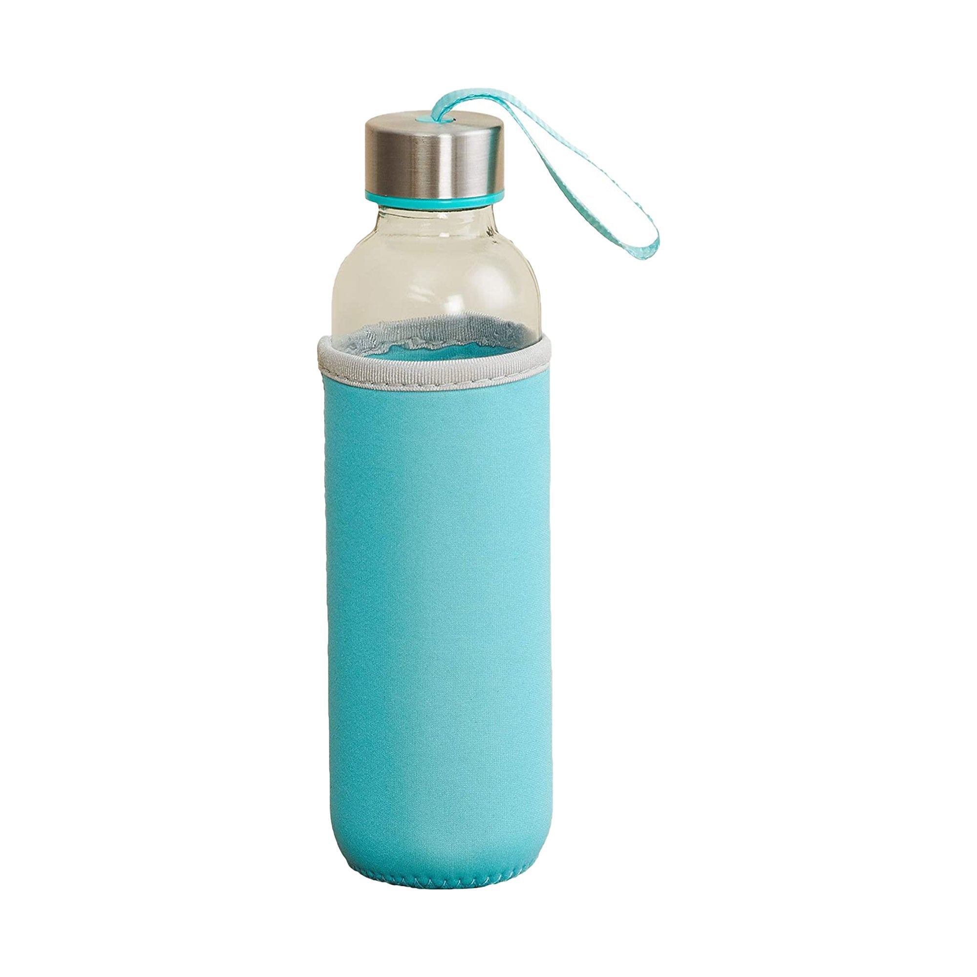 1199 Glass Water Bottle (500 ml) With Cover - SkyShopy 1199 Glass Water Bottle (500 ml) With Cover - SkyShopy